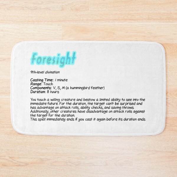 Item preview, D&D Spell: Foresight designed and sold by Judge-Hatchet.