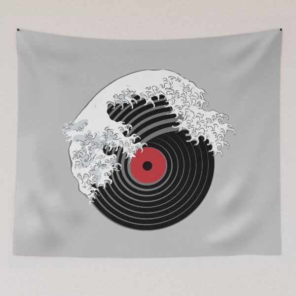 Item preview, Dramabite The Great Wave of Music DJ Vinyl Record Turntable designed and sold by dramabite.