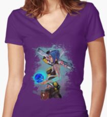 Borderlands 2 Maya the Siren Splatter Tee Women's Fitted V-Neck T-Shirt