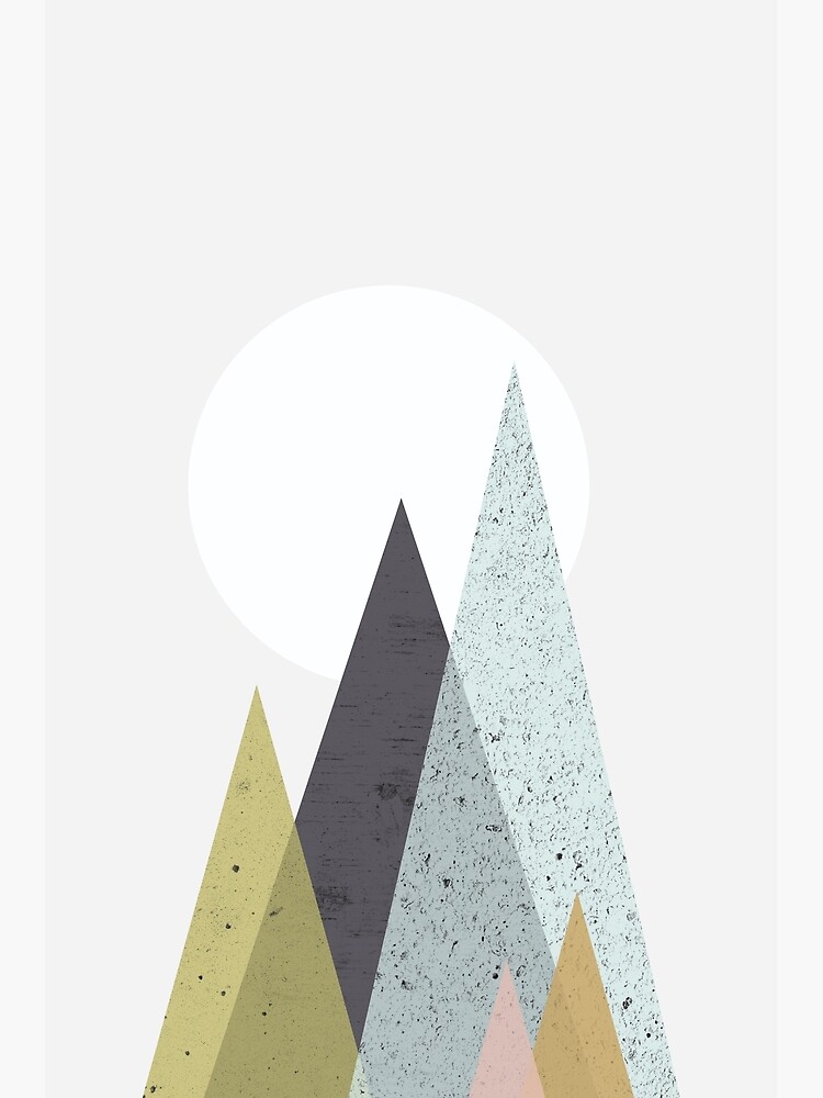 Discover Mid-Century Scandinavian Mountains Premium Matte Vertical Poster