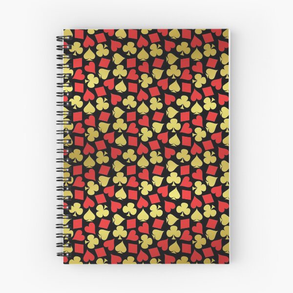 Item preview, Poker Card Suits Las Vegas Casino Gambler Red Gold Pattern designed and sold by emkayhess.