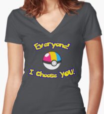 Parody: I Choose Everyone! (Pansexual) Women's Fitted V-Neck T-Shirt
