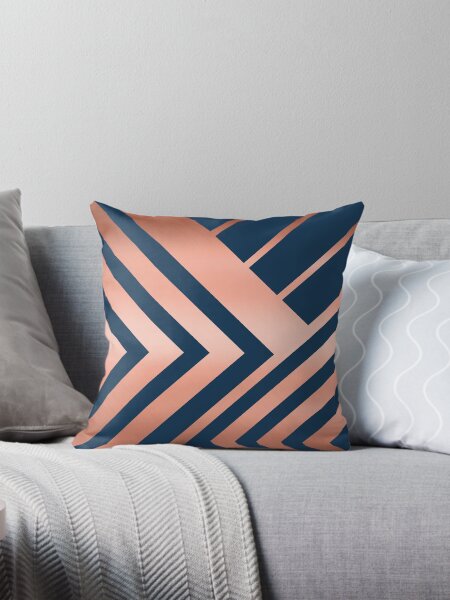 Navy and rose gold cushions best sale