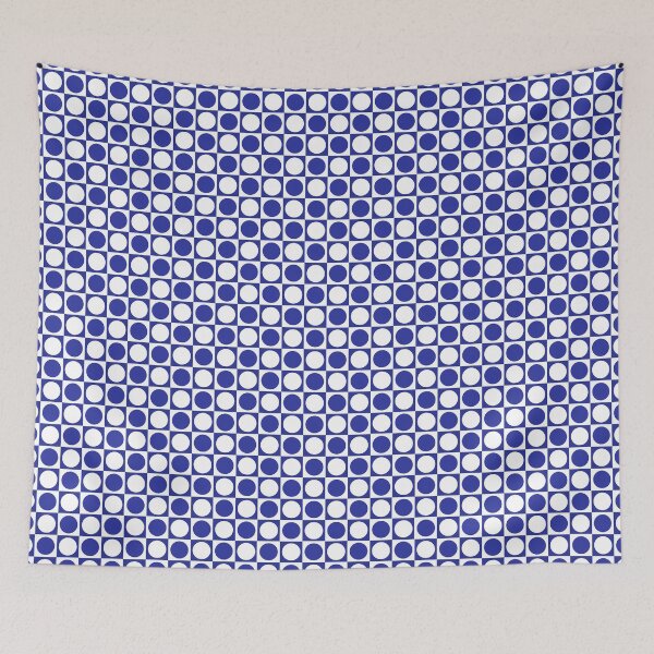 Artikelvorschau, Blaue und weiße Quadrate und Tupfen entworfen und verkauft von lornakay.