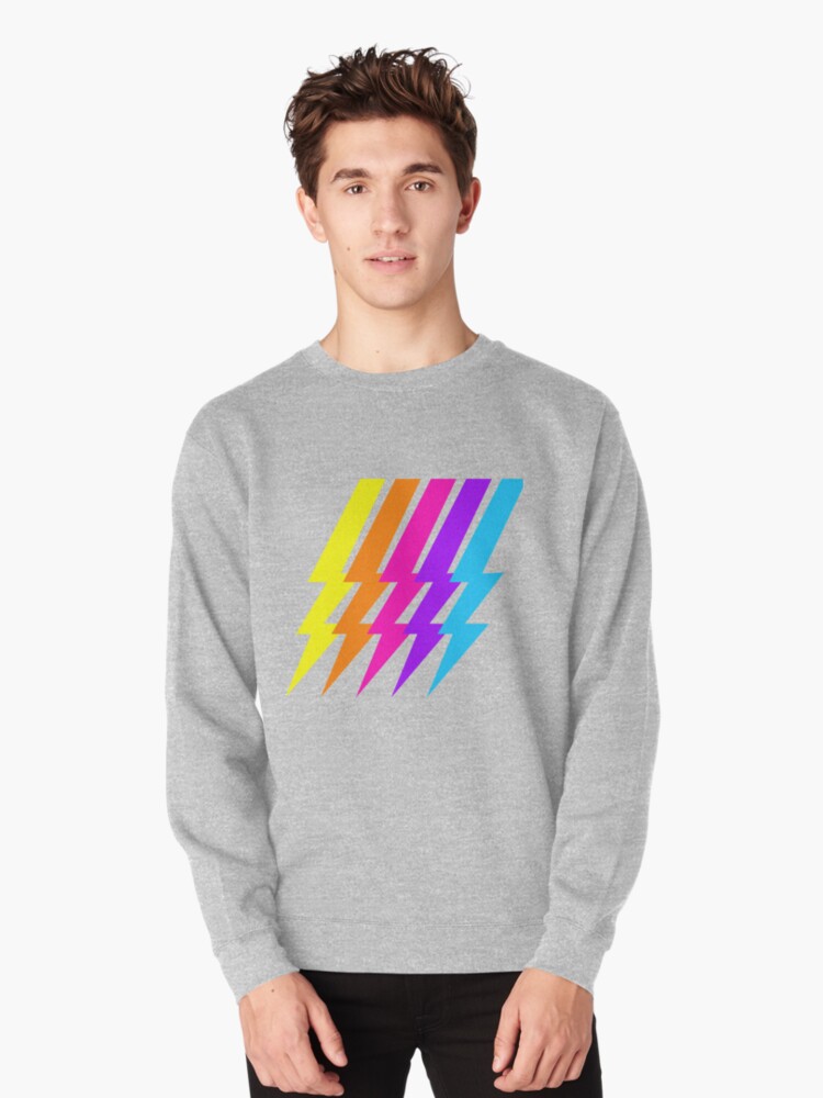 rainbow lightning bolt sweater