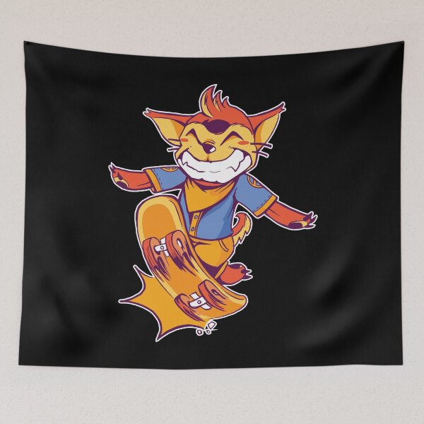 Item preview, Little fox with skateboard. designed and sold by emphatic.
