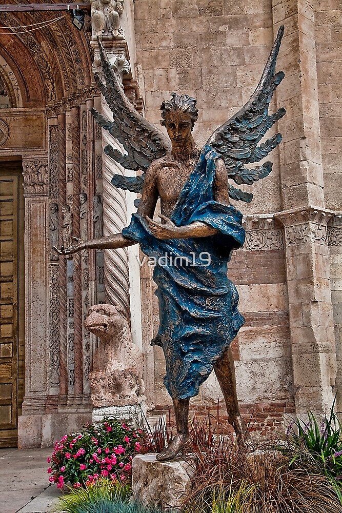 "Italy. Verona. Angel sculpture in front of the Cathedral." by vadim19