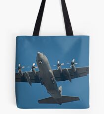 Air Force Plane ready to land. Tote Bag