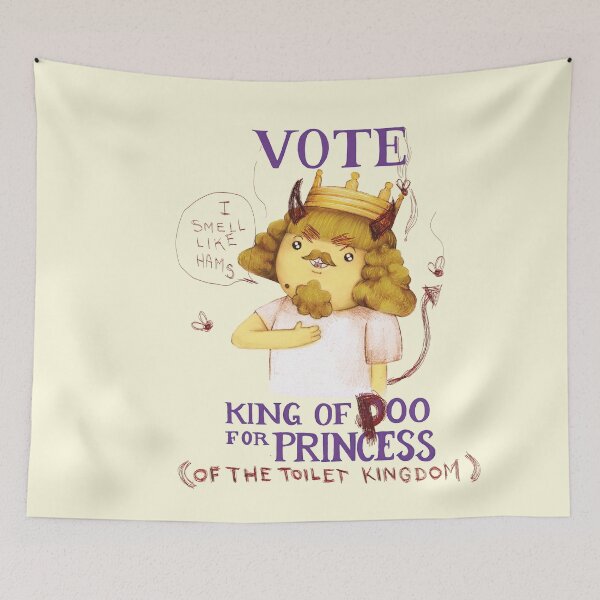 Item preview, Vote king of Ooo for Princess (OF THE TOILET KINGDOM!) - Adventure Time designed and sold by Lavinia Knight.