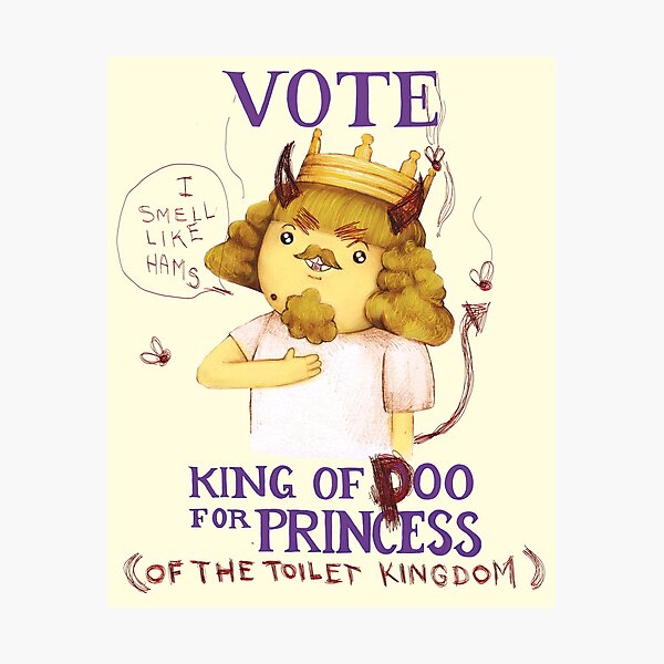 Vote king of Ooo for Princess (OF THE TOILET KINGDOM!) - Adventure Time Photographic Print