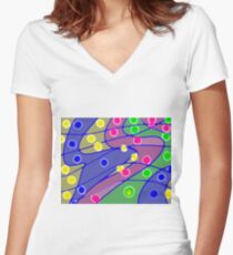 Retro Women's Fitted V-Neck T-Shirt