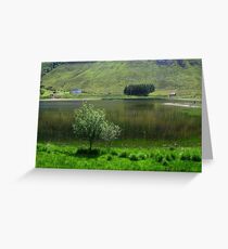Lake idyll in green Greeting Card