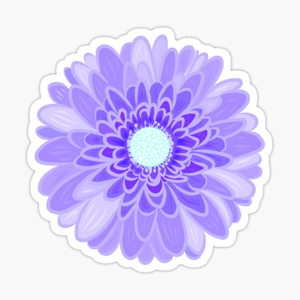 Purple Daisy Sticker