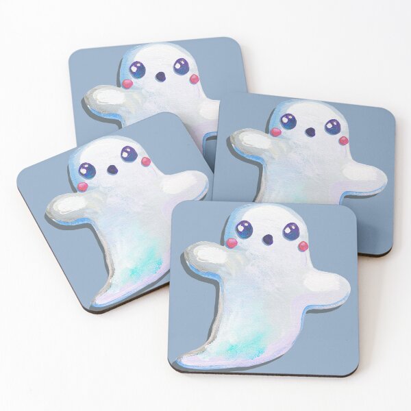 Item preview, Boo! Cute and Creepy Hand Painted Kawaii Ghost designed and sold by RobertPhelpsArt.