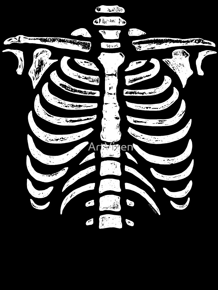 Skeleton Rib Cage Bones  Kids T-Shirt for Sale by ArtVixen