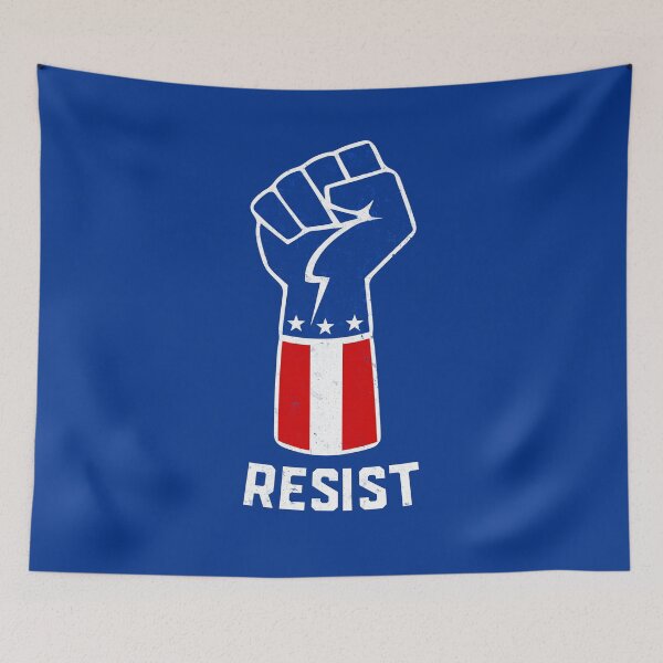 Item preview, Protest Resist Fist Red White and Blue  designed and sold by electrovista.