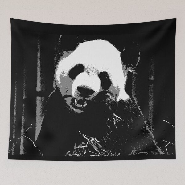 Item preview, Cute Giant Panda Bear with tasty Bamboo Leaves designed and sold by NaturePrints.