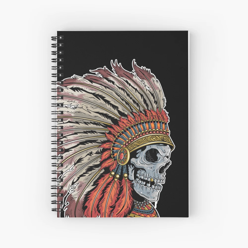 Pegatina for Sale con la obra «Cráneo de penacho indio» de TheSimpleMan