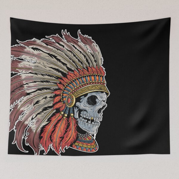 Item preview, Indian Plume Skull designed and sold by TheSimpleMan.