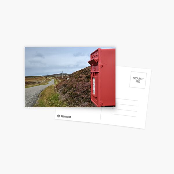 Postbox at Bagh a Chaise, North Uist Postcard