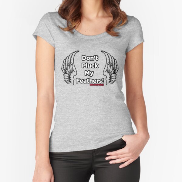 Don't Pluck My Feathers - Divinity Falling by Nour Zikra Fitted Scoop T-Shirt
