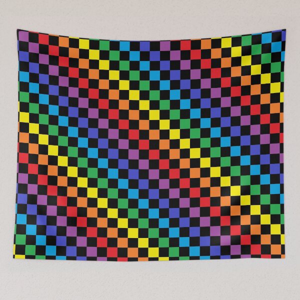 Item preview, Checkered Rainbow Black  designed and sold by lornakay.
