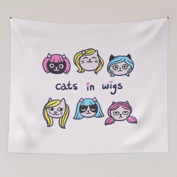 Item preview, Cats In Wigs designed and sold by BunnyThePainter.