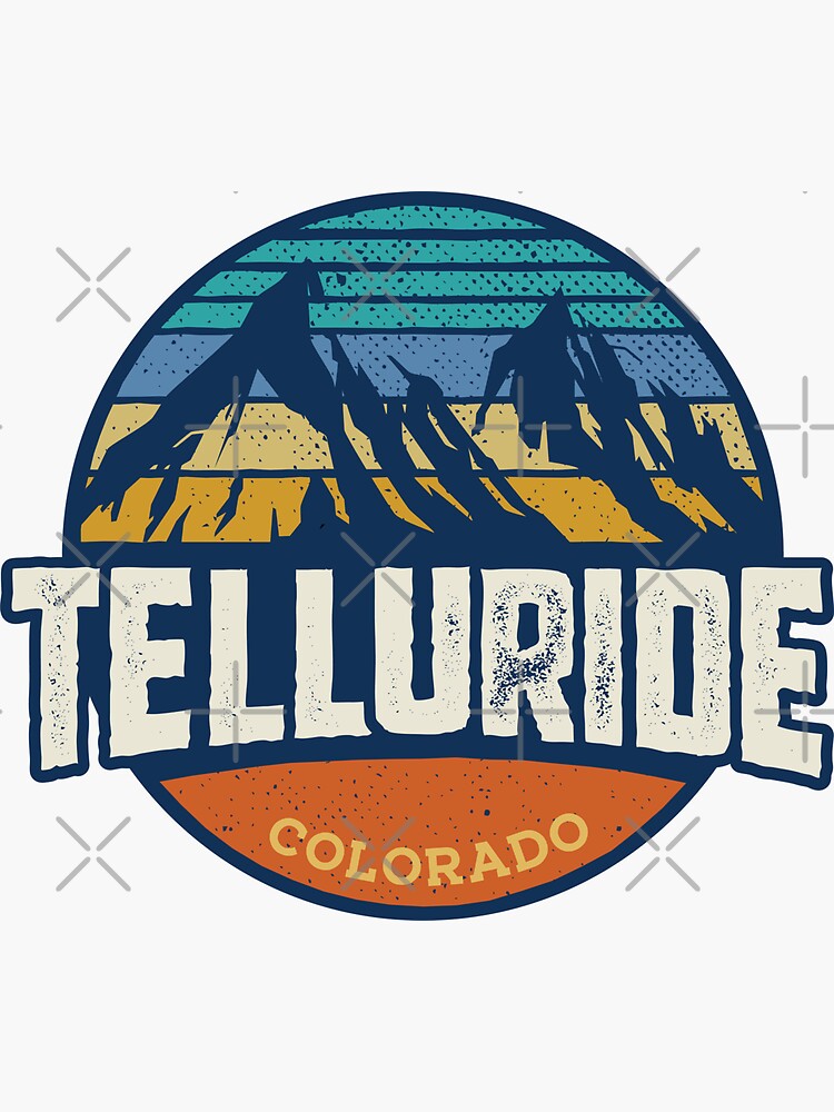 "Telluride Colorado Vintage Mountain Buffalo Graphic Outdoor Apparel