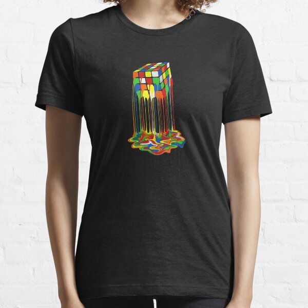 Best Seller Rainbow Abstraction Melted Rubiks Cube Merchandise Essential T-Shirt