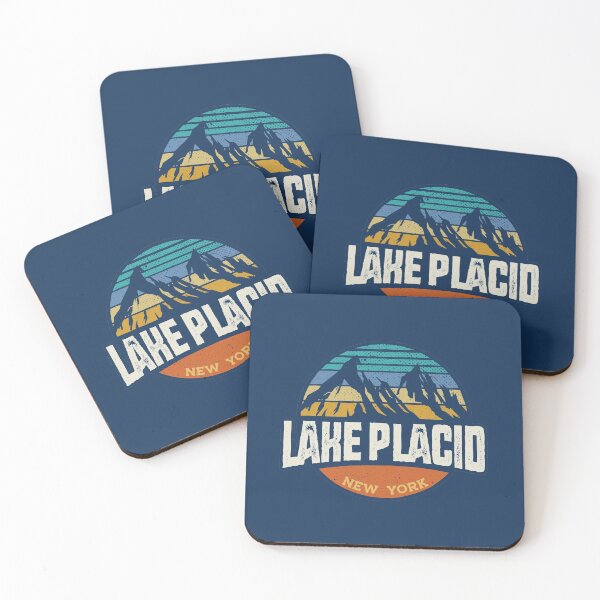 Item preview, Lake Placid New York - Vintage Mountain Buffalo Graphic Outdoor Apparel  designed and sold by Si Li.