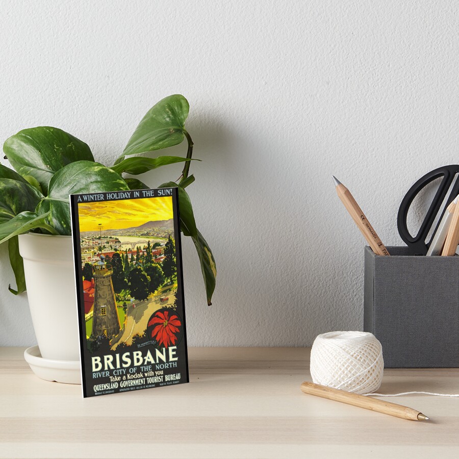 "Brisbane Australia Poster" Art Board Print for Sale by karwilbedesigns