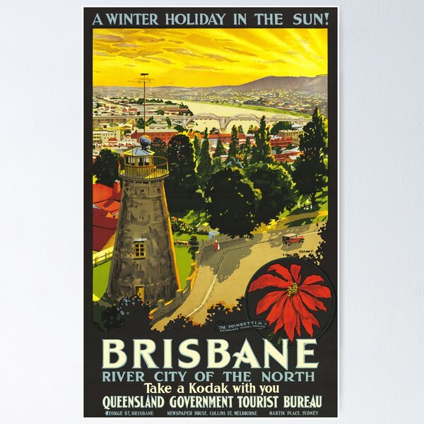 Item preview, Brisbane Australia Poster designed and sold by karwilbedesigns.