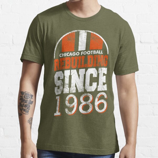 Chicago Bears Rebuilding Since 1986 Vintage Distressed Short-Sleeve Unisex  T-Shirt - Chicago Bears TShirt - Chicago Football Rebuilding Tee