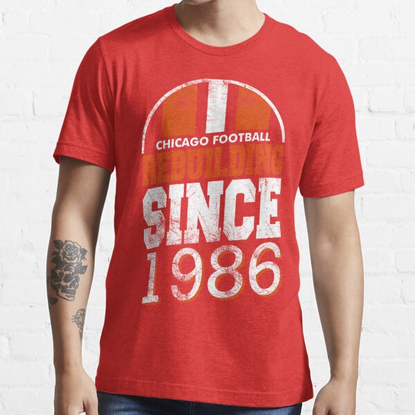 Chicago Bears Rebuilding Since 1986 Vintage Distressed Short-Sleeve Unisex  T-Shirt - Chicago Bears TShirt - Chicago Football Rebuilding Tee