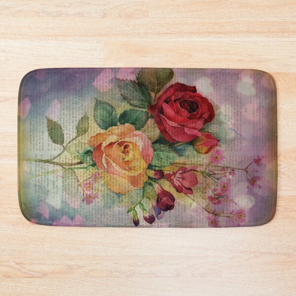 Item preview, Botanical print, on old book page - Roses designed and sold by Art by Lilia.