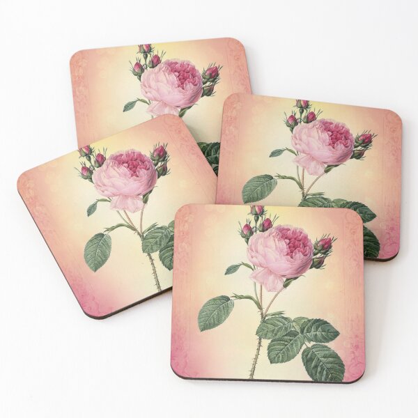 Item preview, Botanical print, on old book page - Pink Rose designed and sold by Art by Lilia.