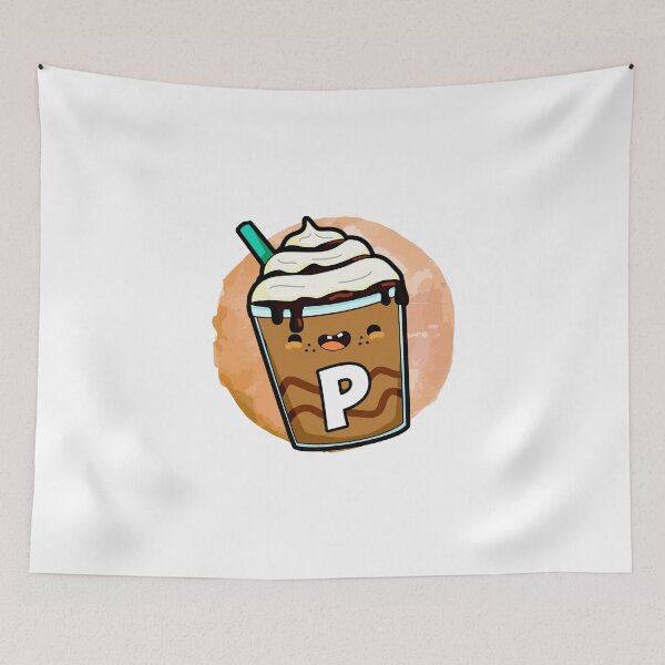 Item preview, Alphabet Letter P Happy Frappe designed and sold by kidsmonogram.