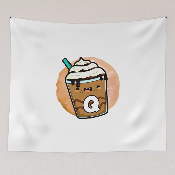Item preview, Alphabet Letter Q Happy Frappe designed and sold by kidsmonogram.