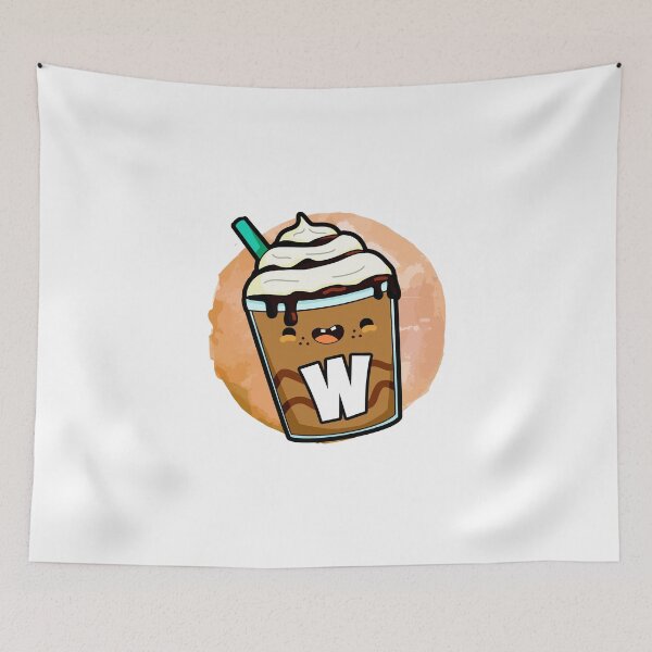 Item preview, Alphabet Letter W Happy Frappe designed and sold by kidsmonogram.