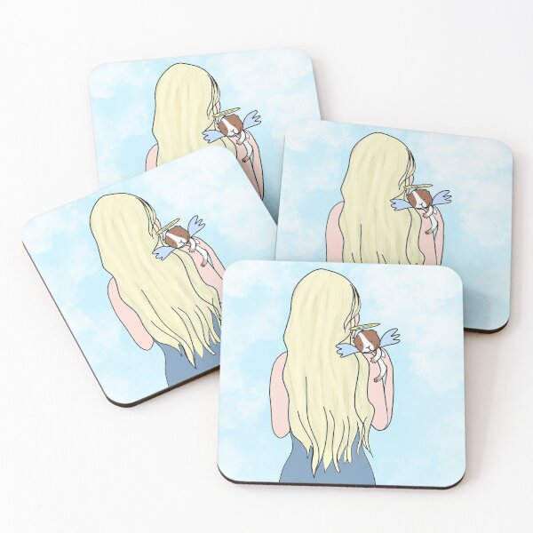Item preview, Angel piggy resting on mummy’s shoulder  designed and sold by mondesign26.