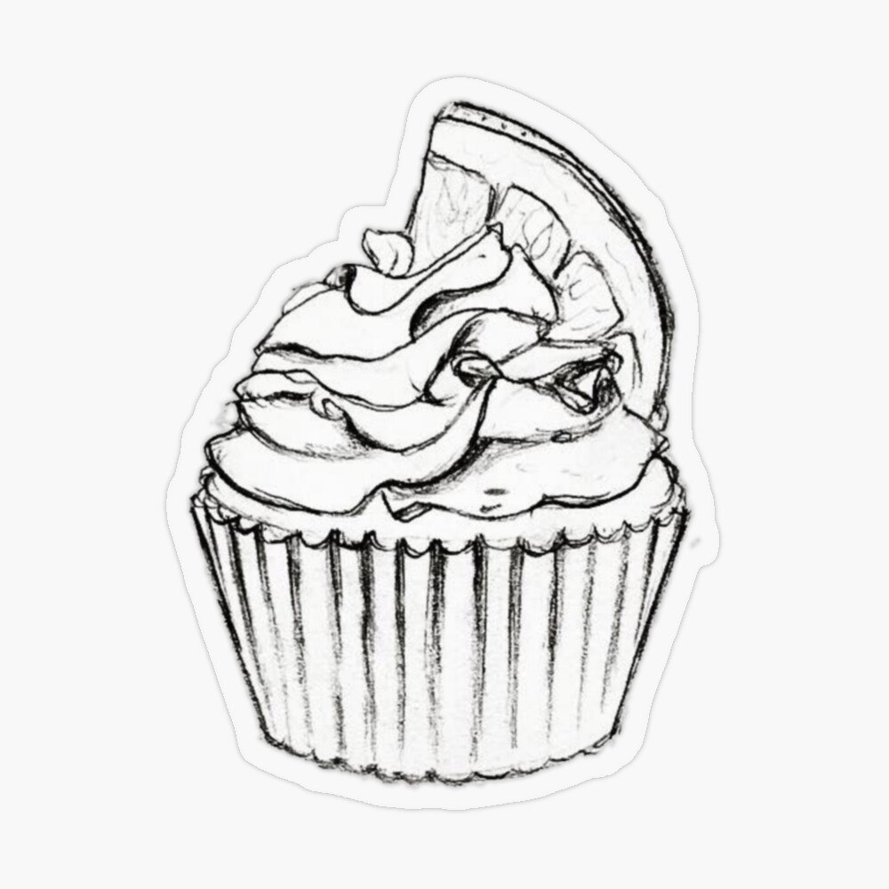 Cupcake Sketch Vector Illustration Cake Muffin Stock Vector (Royalty Free)  2332204317 | Shutterstock