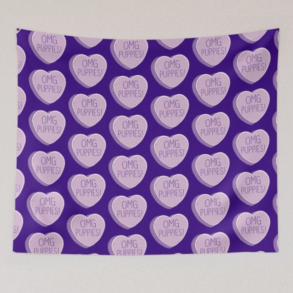 Item preview, OMG PUPPIES! cute Candy heart in pink designed and sold by jazzydevil.
