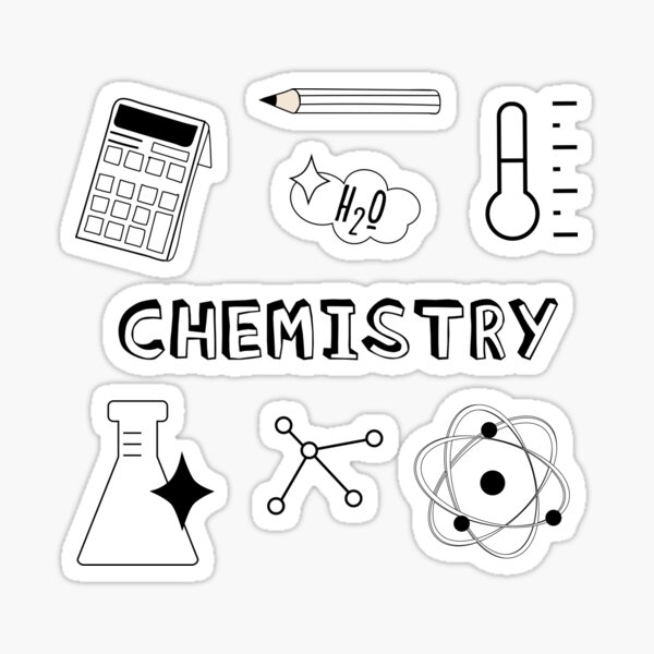 Item preview, White Chemistry Subject Sticker Pack designed and sold by The-Goods.