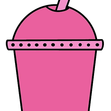 Artwork thumbnail, Pink Boba Sticker by RipDesigns