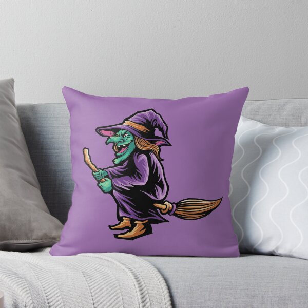 Item preview, Scary Evil Halloween Witch Riding A Broom designed and sold by amos20111.