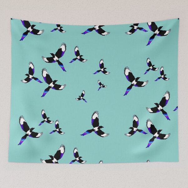 Item preview, Magpies in flight designed and sold by KittyKez.