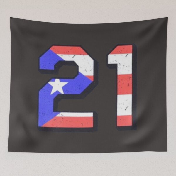 Item preview, Retired Numbers: #21 Clemente - Puerto Rico designed and sold by AmericanTeeCo.