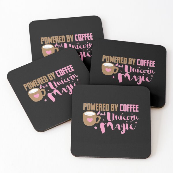 Item preview, Powered by coffee and unicorn magic designed and sold by jazzydevil.
