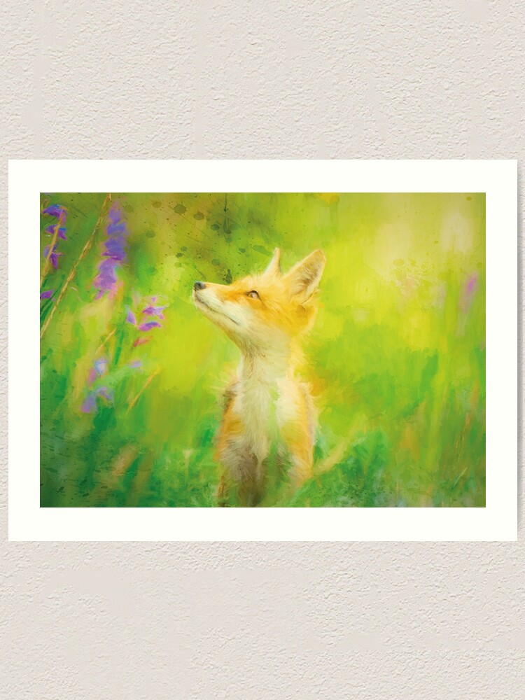 Alternate view of Enchanted Fox Art Print