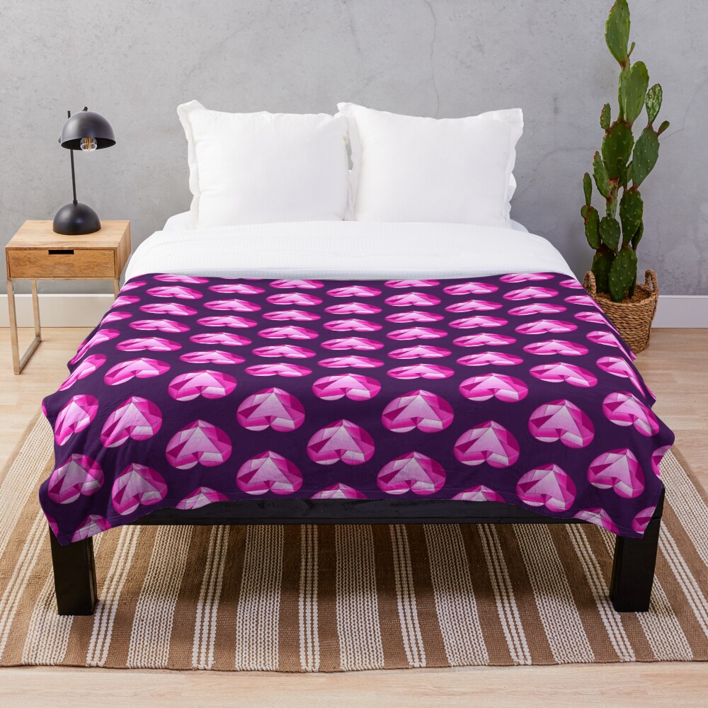 Spinel (Espinela) crystal gem inverted heart (Steven Universe new villain) Throw Blanket
